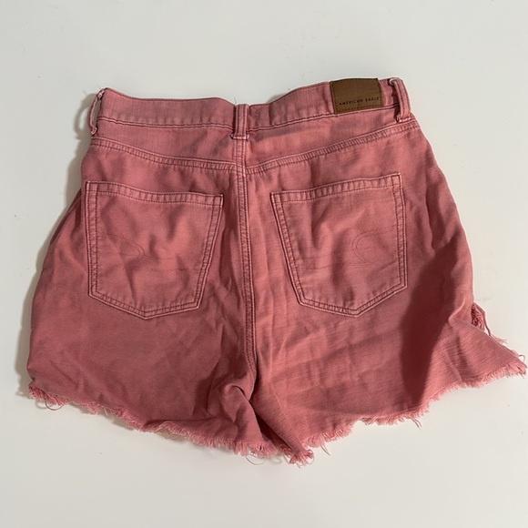 American Eagle AE Women's Highest Rise Mom Shorts Size 4 Washed Brick Distressed - Picture 4 of 4